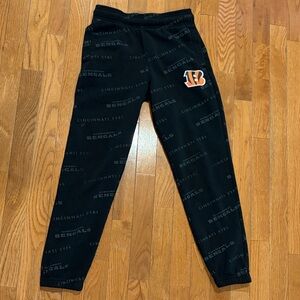 NFL team apparel Kids Black Cincinnati Bengals Sweatpants size 10/12